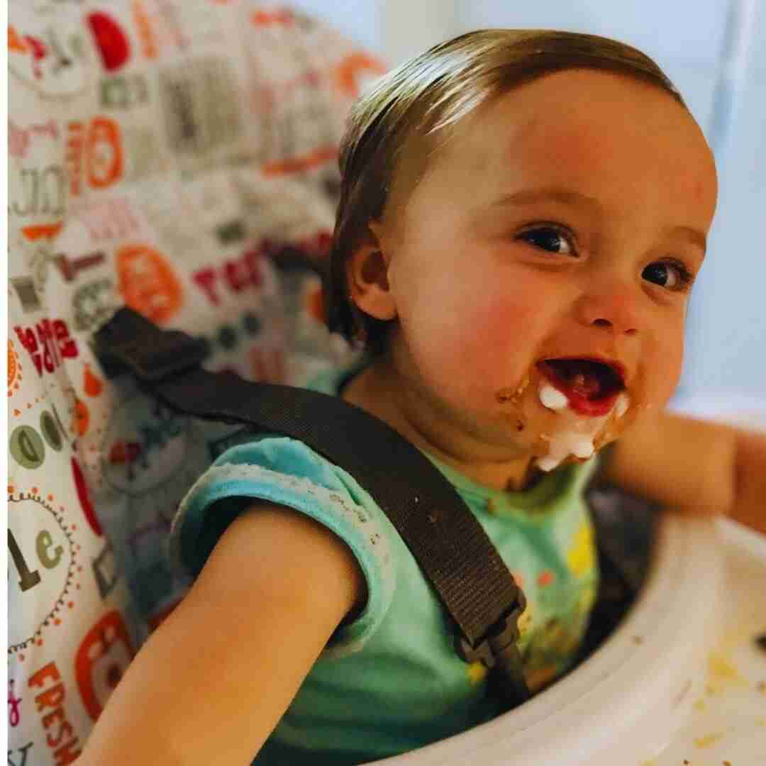 Baby in a highchair