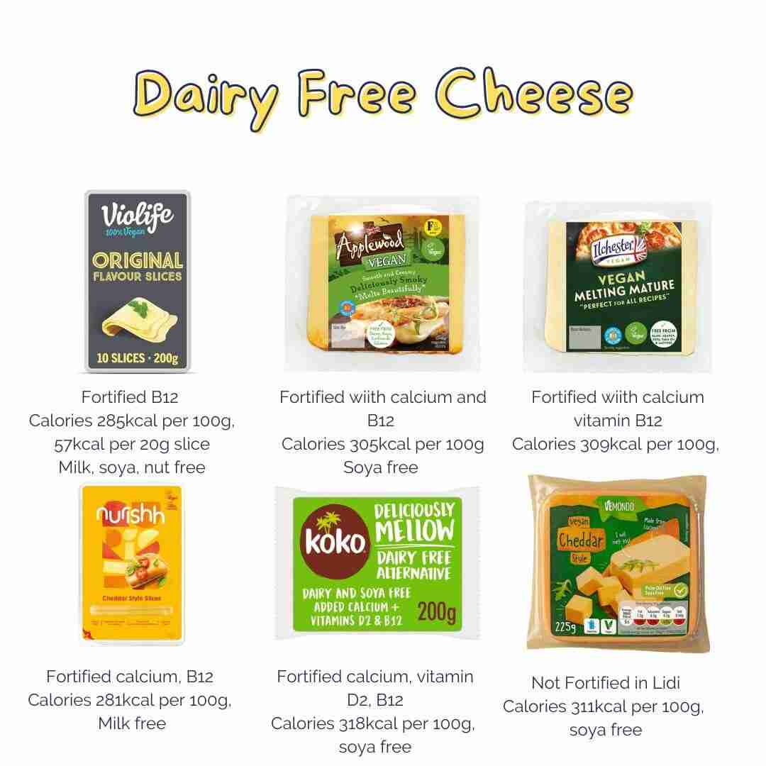 Some Dairy free cheese options