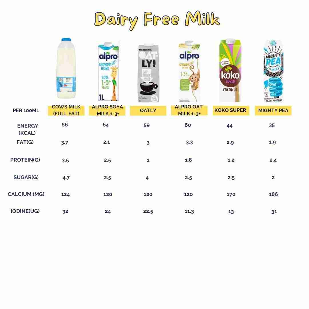 Dairy free milk options