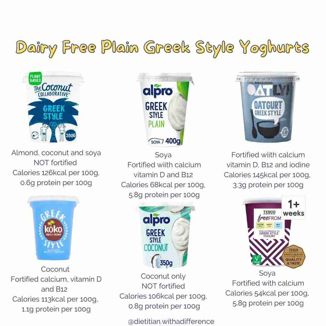 Dairy free yoghurts