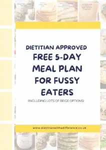 FREE 5 Day Meal Plan for Fussy Eaters