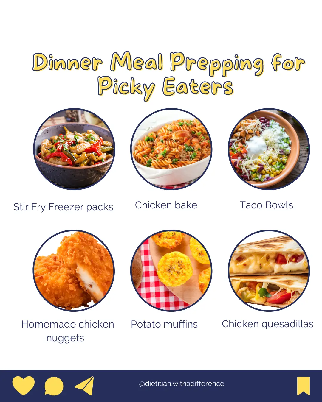 Dinner ideas - Meal prepping for picky eaters 